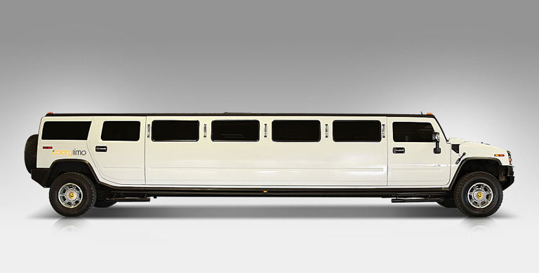 Hummer H2 Stretch Limo - White - Colony Limo Service Houston